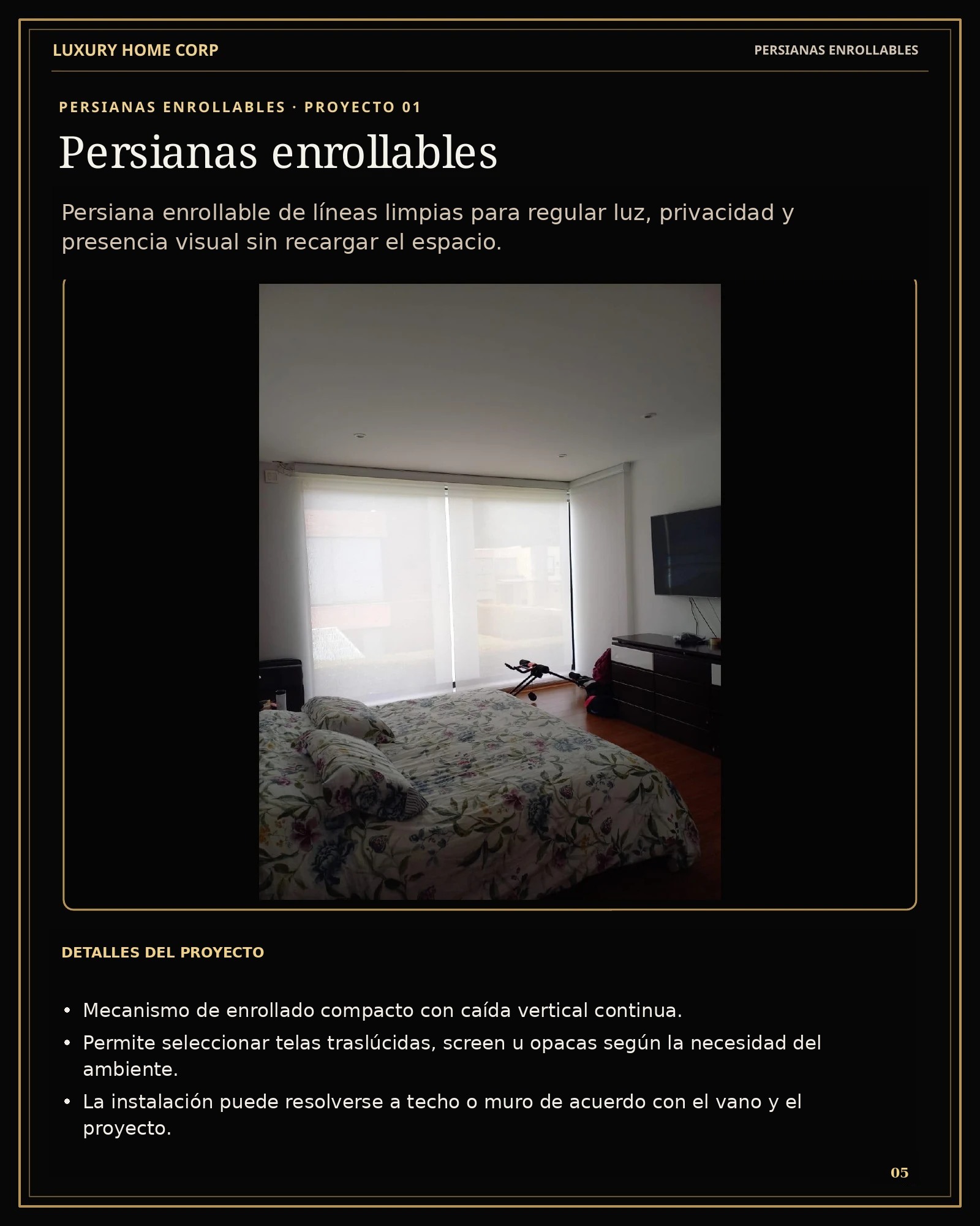 Portafolio de Cortinería página 5