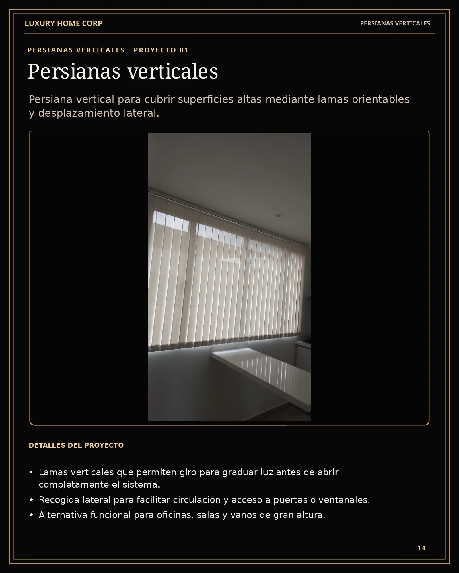 Portafolio de Cortinería página 14