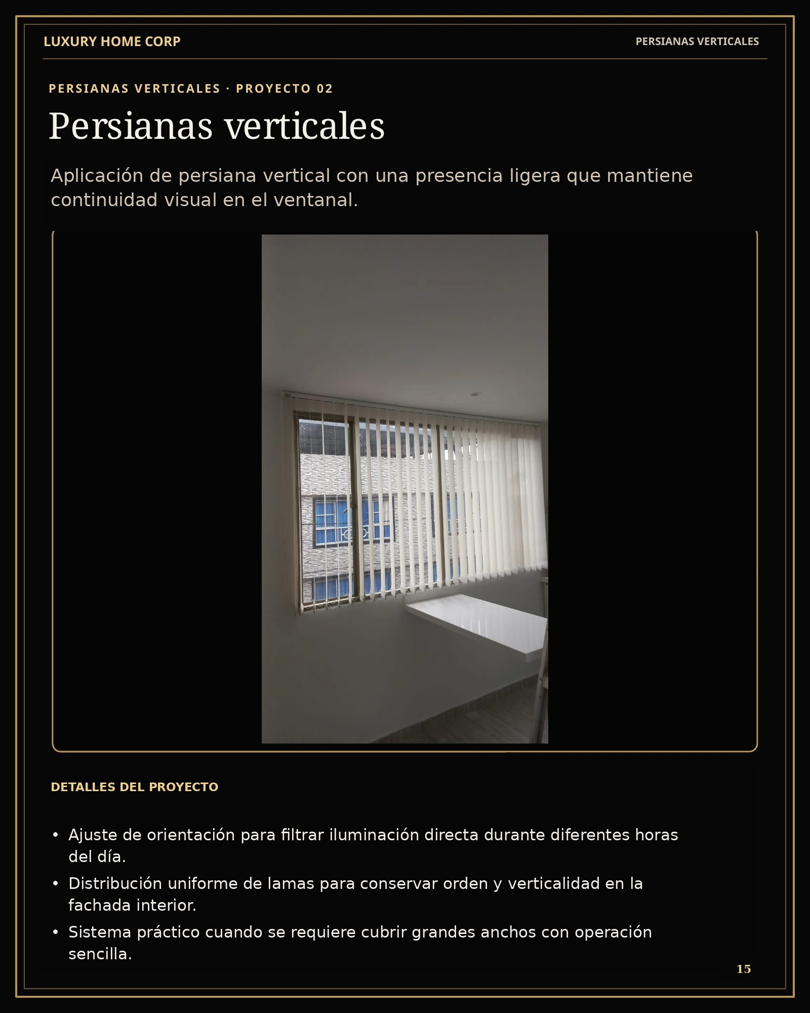 Portafolio de Cortinería página 15